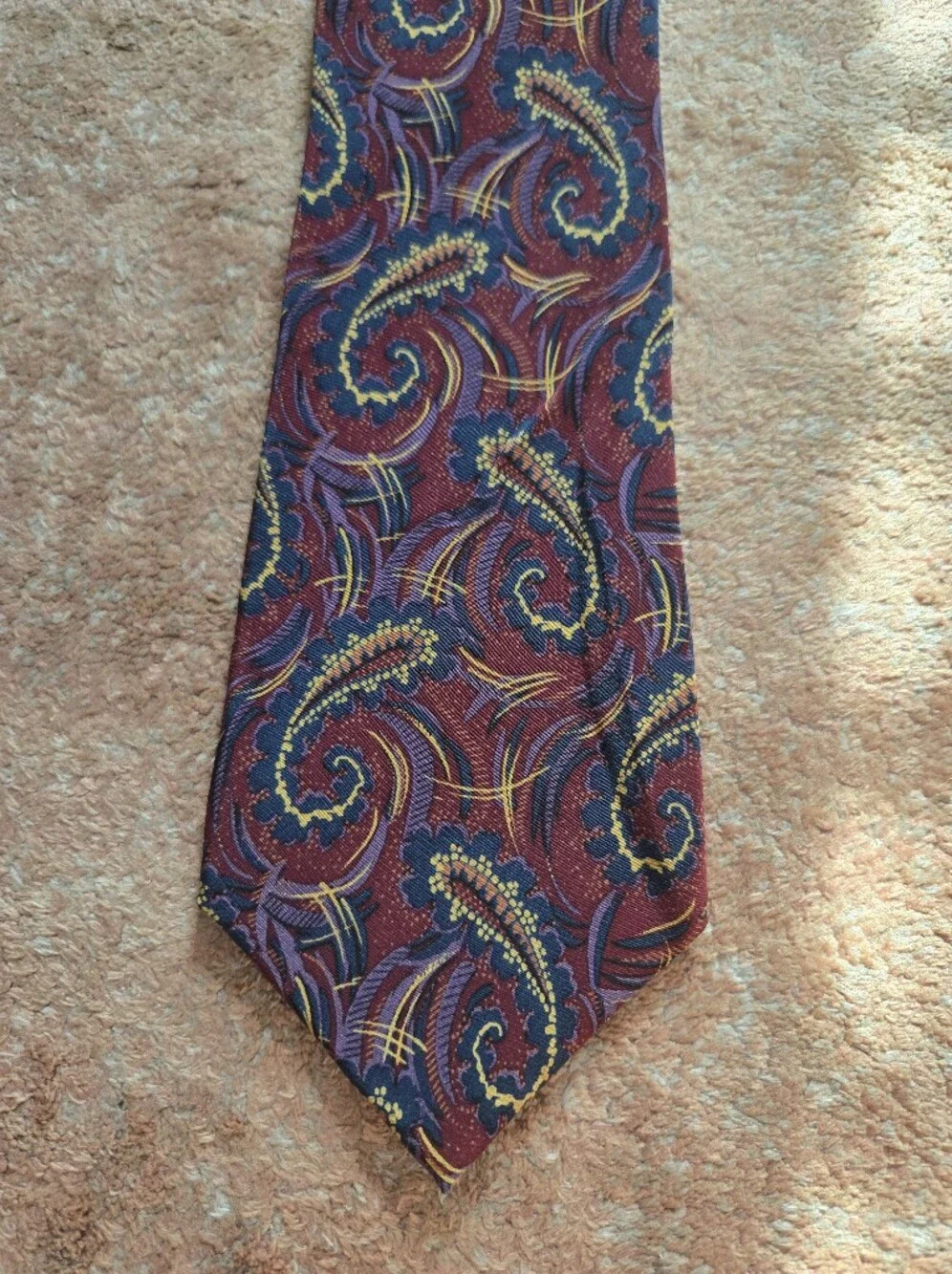 Christian Dior Classic Burgundy Paisley Tie